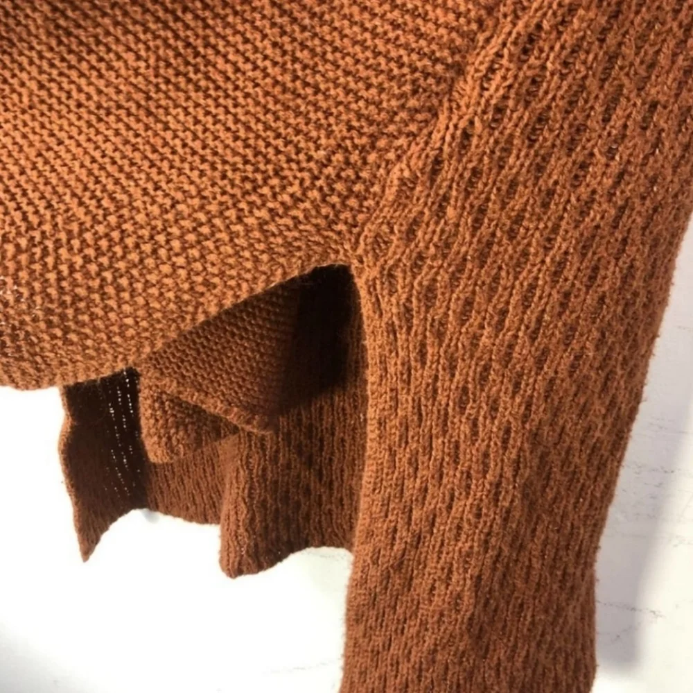 prAna Rust Brown V Neck Tunic Sweater, Medium EUC - Picture 6 of 10